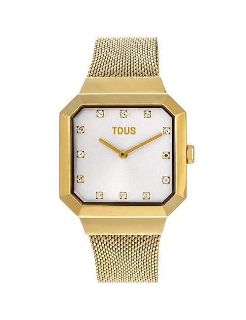 Reloj Analógico con Brazalete de Acero Ipg Dorado Karat Squared