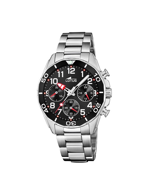 Reloj Cadete Esf Negra Cadena Acero