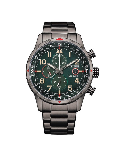 Reloj Eco-Drive Cronografo Esf Verde