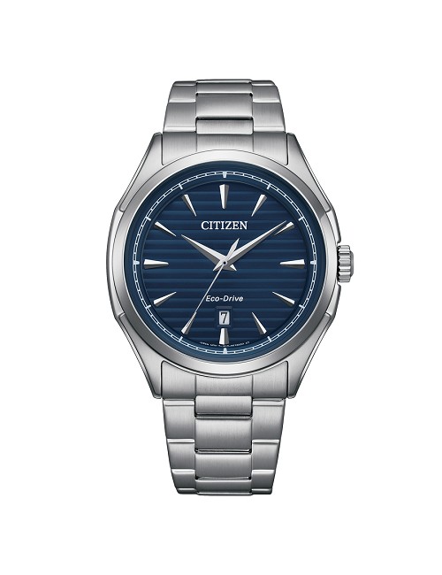 Reloj Eco-Drive Ss Analogico Esf Azul Cadena Acero