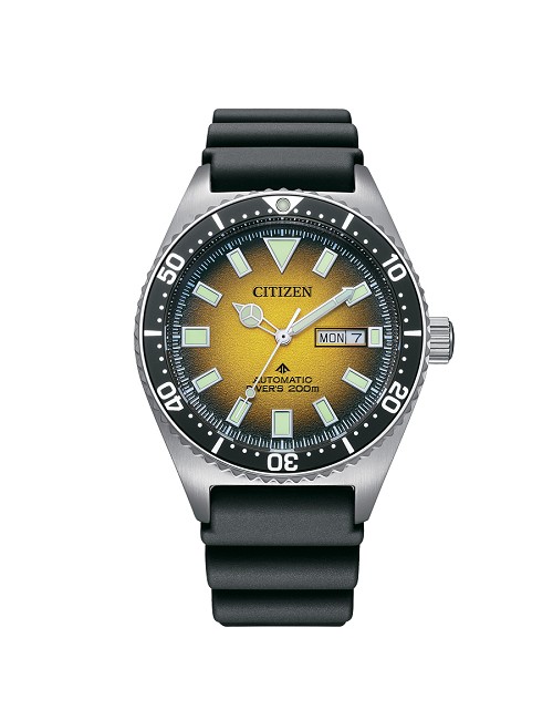 Reloj Citizen Automatico Correa Caucho Esf Marron