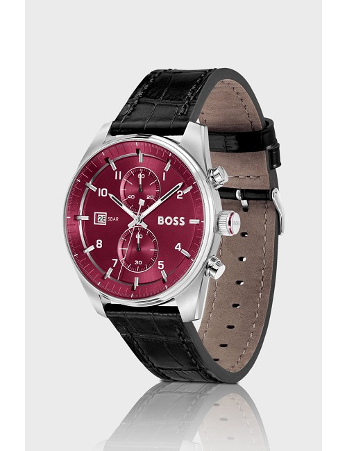 Reloj Hugo Boss Esf Azul Cadena Acero Caballero
