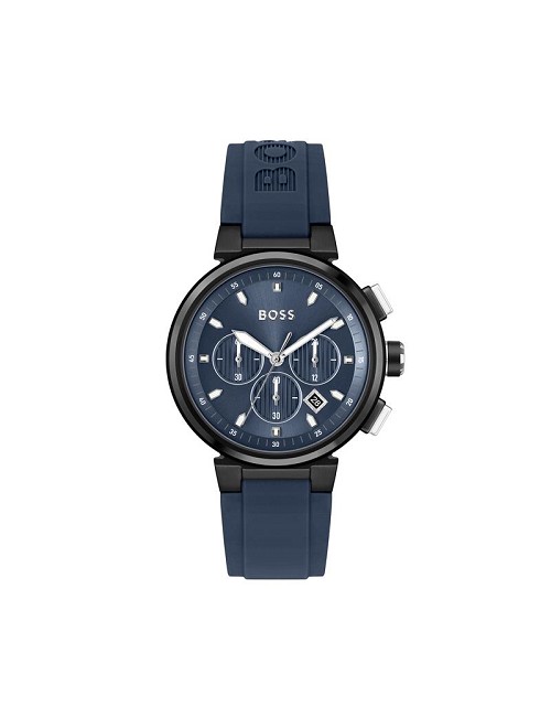 Reloj Esf Azul Crono Caballero Correa Caucho Azul