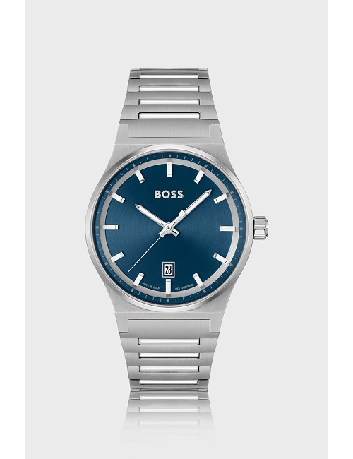 Reloj Caballero Hugo Boss Esf Azul Cadena Acero
