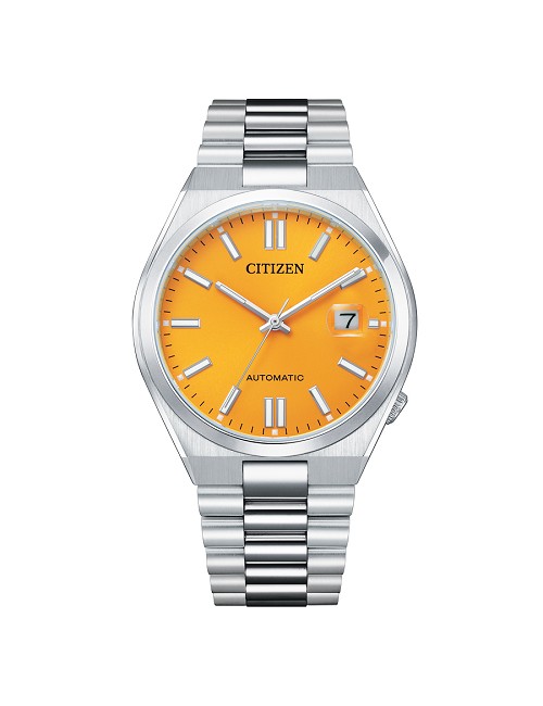 Reloj Citizen Esf Amarilla Atomatico Ss Cristal Zafiro
