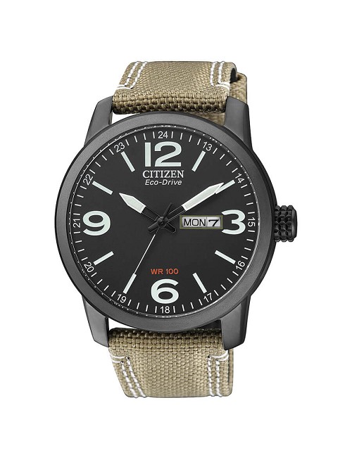 Eco Drive Ss Ip Blck Doble Calendario