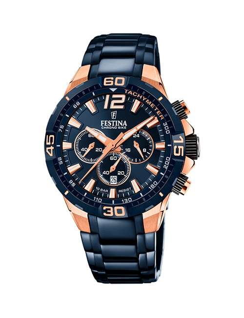 Festina Cab. Crono Ace. Esf. Azul.