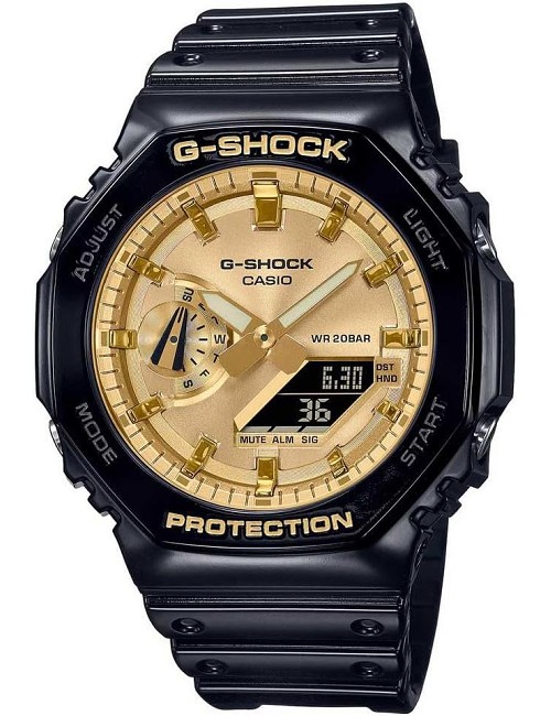 Reloj G-Shock Negro Esf Dorada