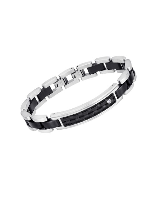 Pulsera Cab. Acero Negro