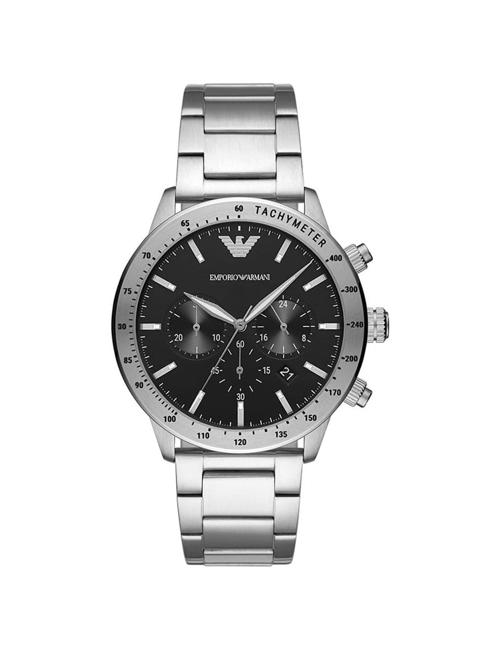 Reloj de Caballero Esfera Negra Ind Plat