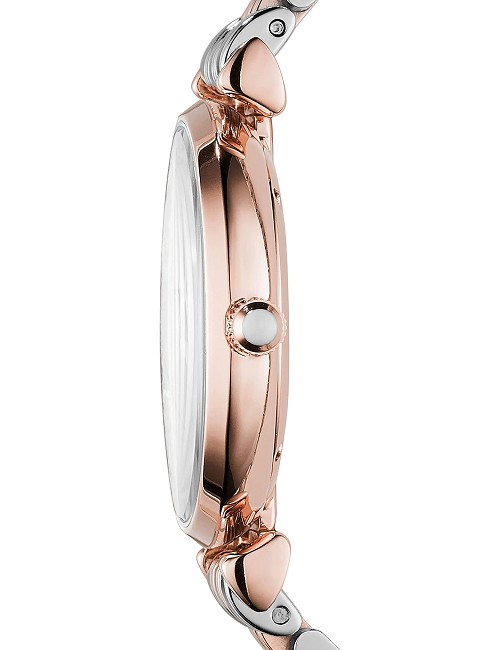 Reloj Mujer Acero Dorado Cristales Esfer