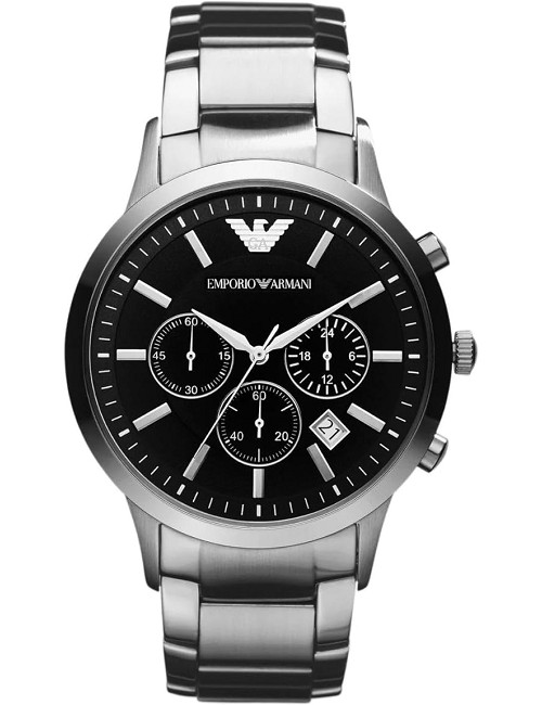 Reloj Caballero Plateado Acero Opaco