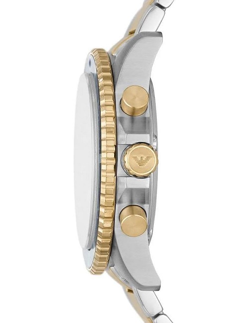Reloj Caballero Esf Azul Bicolor