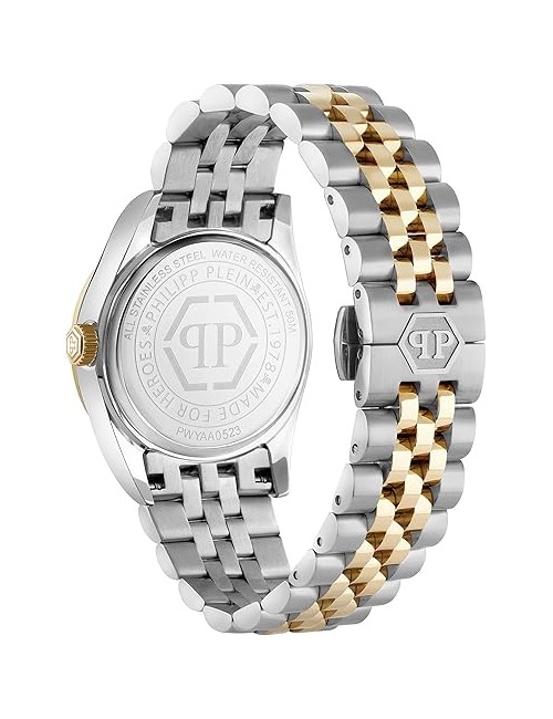 Reloj Sra Esf Verde Cadena Metal Bicolor
