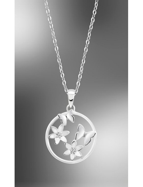 Lotus Silver Collar Sra. Flores. Mariposa