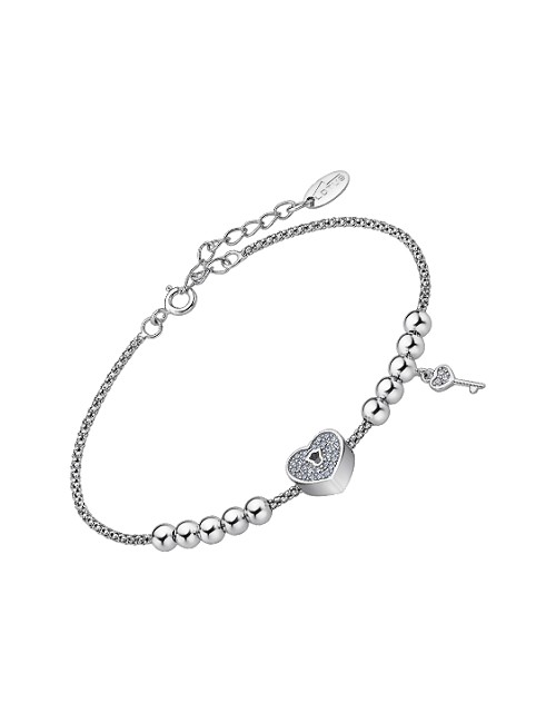 Lotus Silver Pulsera Sra. Corazon. Llave