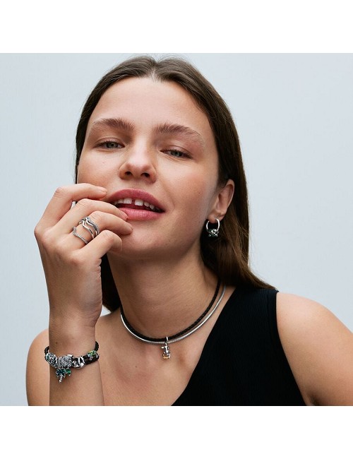 Charm Colgante Palmera Verde Opalescente