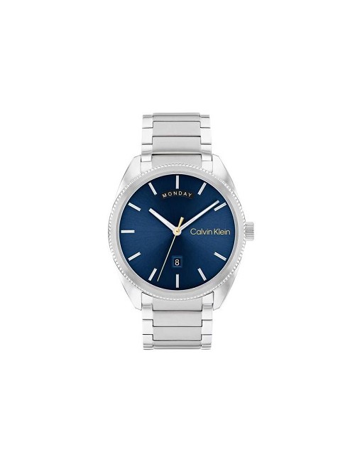 Reloj Caballero Calvin Klein Esf Azul Cadena Acero