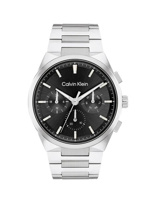 Reloj Caballero Calvin Klein Esf Negra Crono Acero