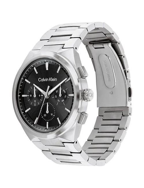 Reloj Caballero Calvin Klein Esf Negra Crono Acero
