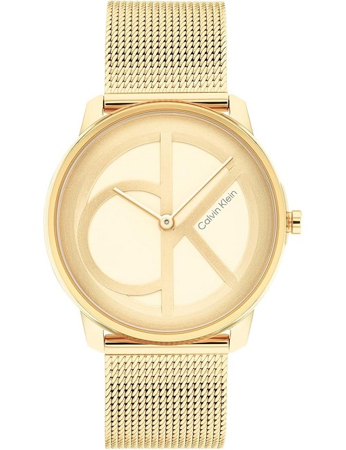 Reloj Sra Chapado Esf Dorada Calvin Klein Malla