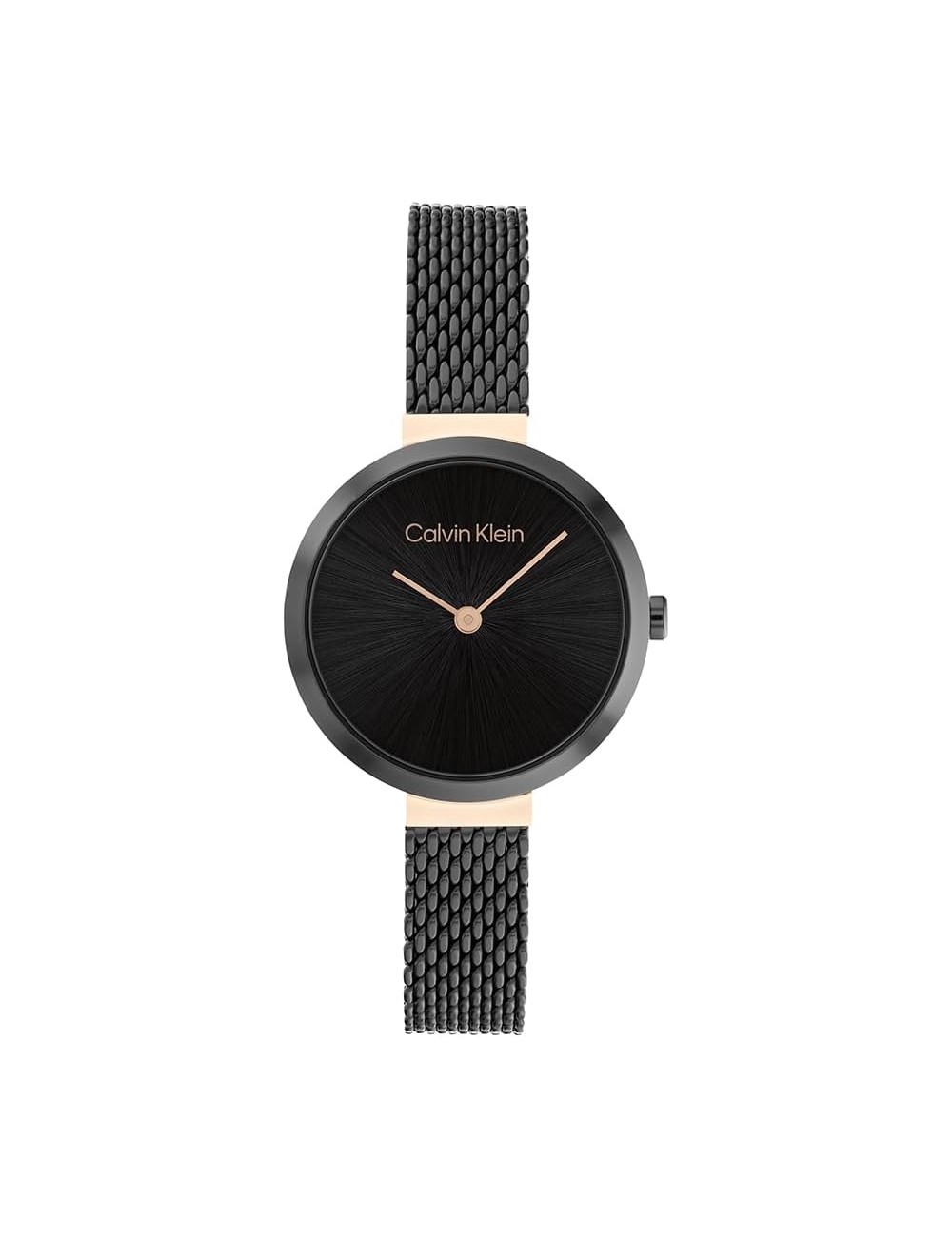 Reloj Calvin Klein Sra Acero Negro Bicolor Malla