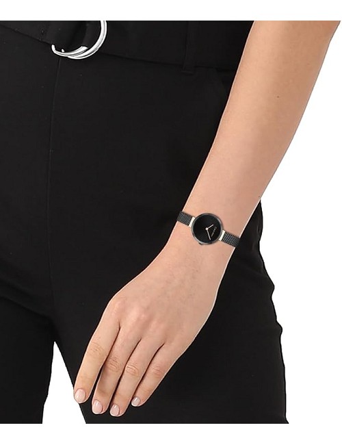 Reloj Calvin Klein Sra Acero Negro Bicolor Malla