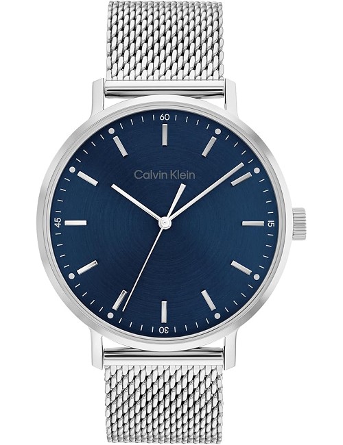Reloj Caballero Esf Azul Malla Acero