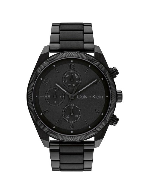Reloj Caja y Cadena Negra Calvin Klein