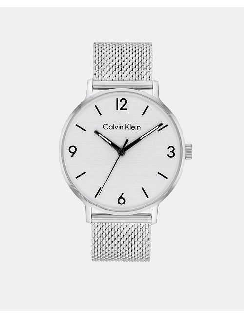 Reloj Esf Plateada Cadena Malla