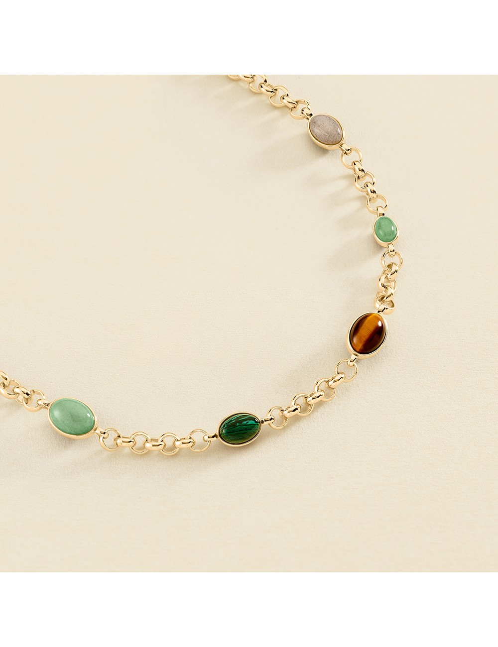 Collar Corto Agatha Piedras Naturales