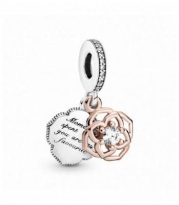 CHARM COLGANTE ROSÉ Y PLATA ROSA