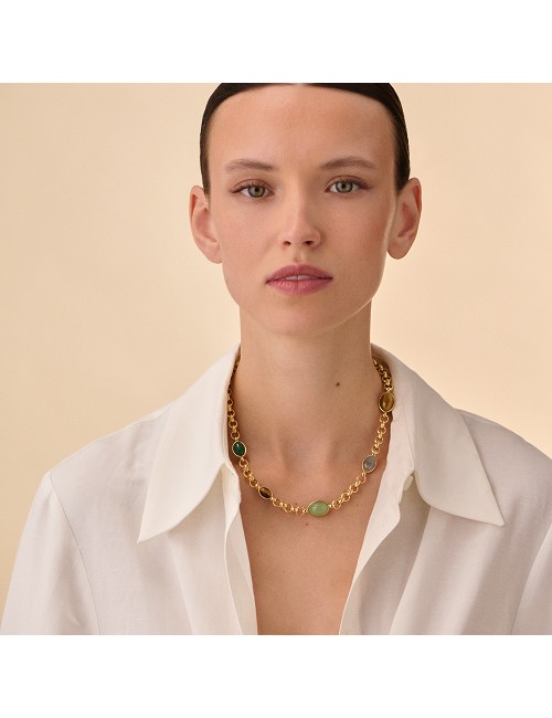 Collar Corto Agatha Piedras Naturales