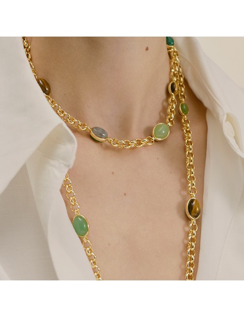 Collar Corto Agatha Piedras Naturales