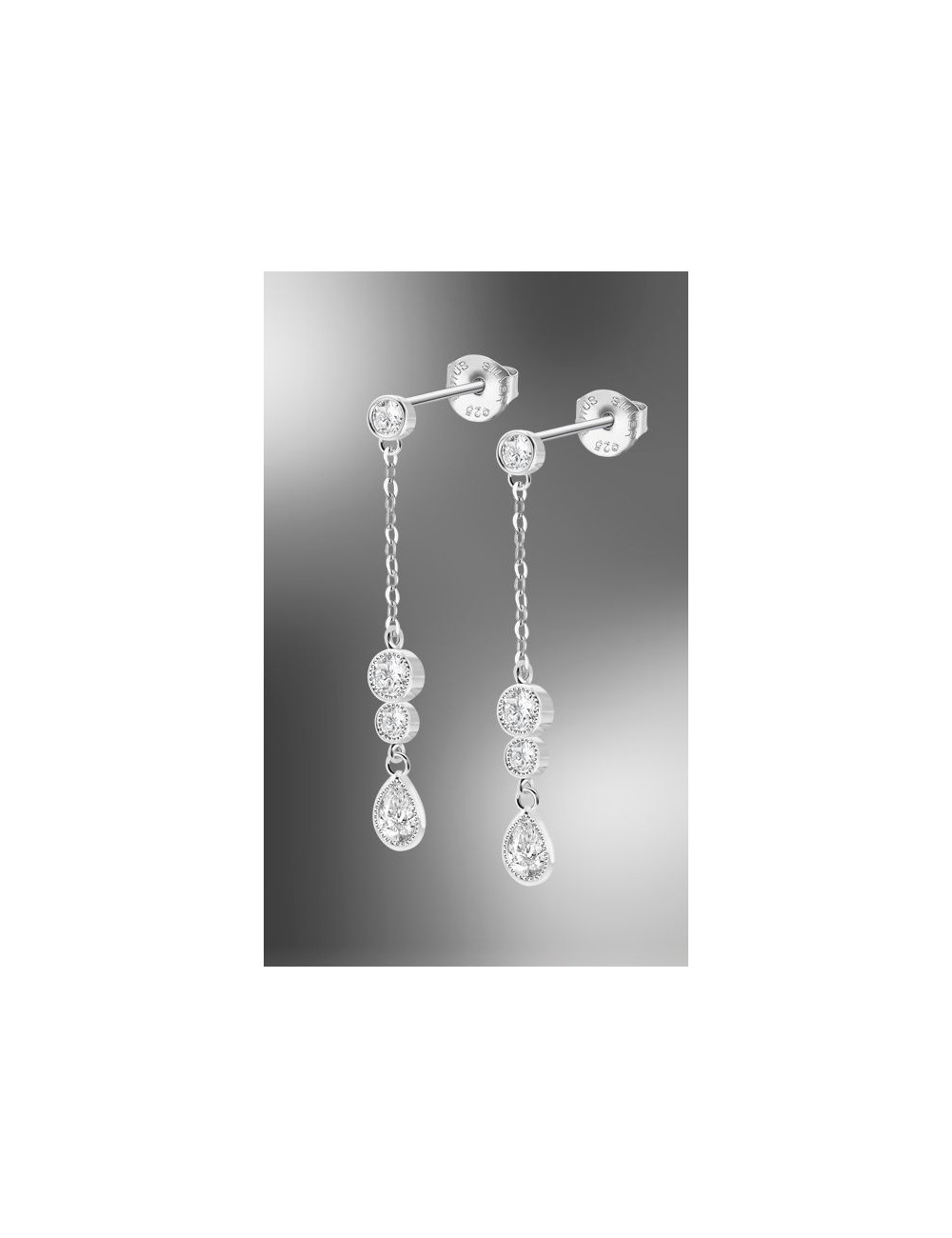 Lotus Silver Pendiente Sra. Largo. Circonilver