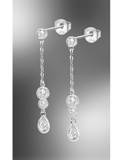 Lotus Silver Pendiente Sra. Largo. Circonilver
