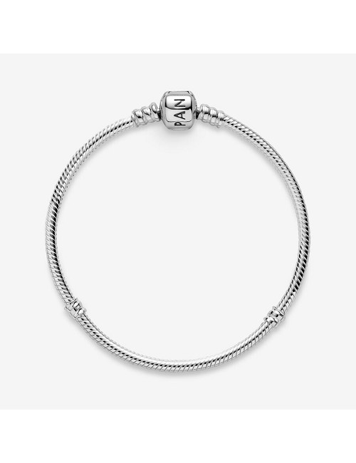 Pulsera de Cadena de Serpiente con Cierre de Barril de Pandora Moments