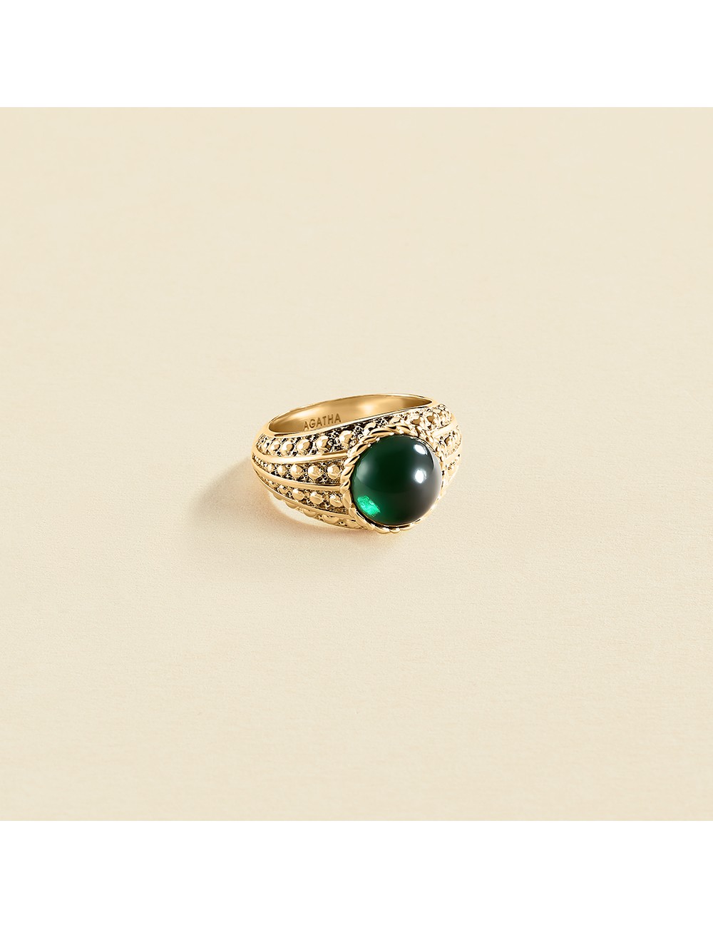Anillo Cabujon Verde