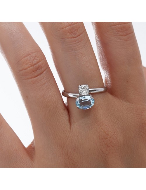 Anillo Cerrado Cristal Azul