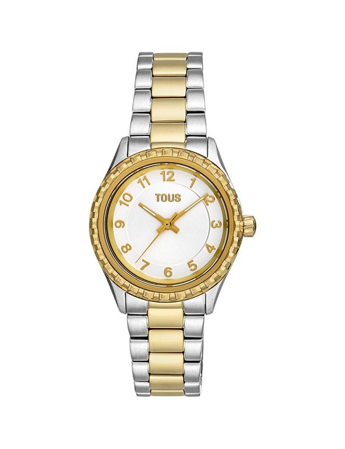 Reloj Analógico con Brazalete de Acero y Acero Ipg Dorado Tous T-Bear Kdt
