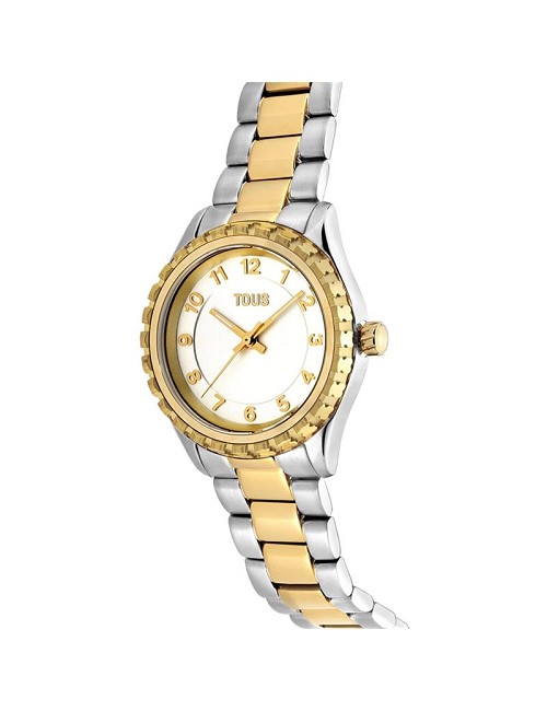 Reloj Analógico con Brazalete de Acero y Acero Ipg Dorado Tous T-Bear Kdt