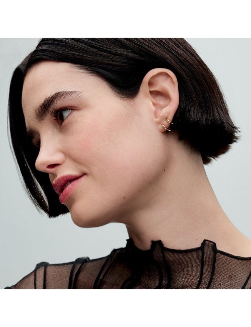 Pendientes de Aro Abrazo Doble