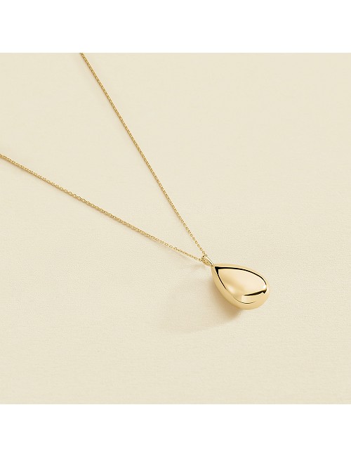 Collar Largo Gota Laton Cha. Rodio