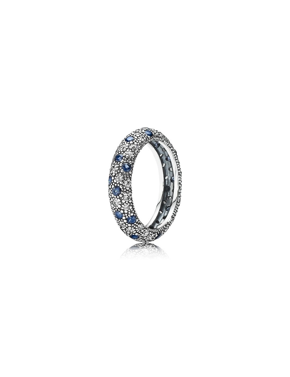Anillo Plata Ciro Blan/Azul