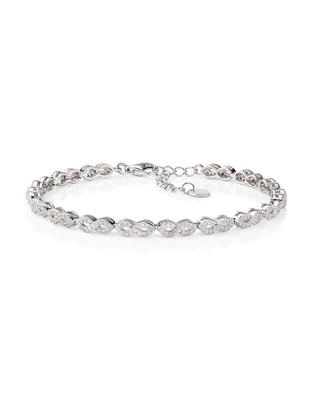 Brazalete Circo Bloanco Plata Rodio