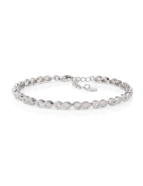Brazalete Circo Bloanco Plata Rodio