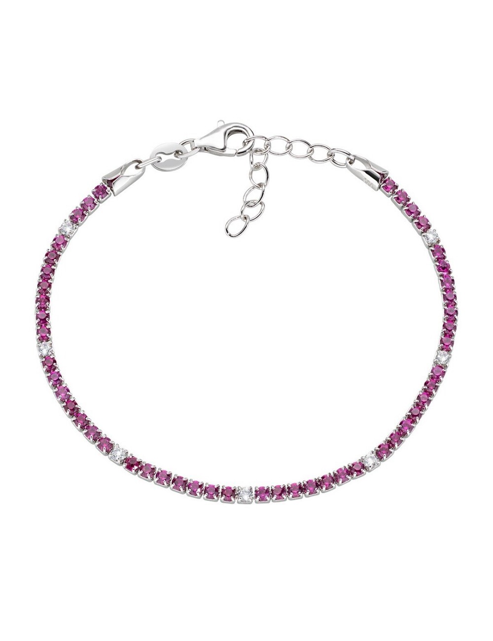 Brazalete Circo.  Rojo Plata Rodio