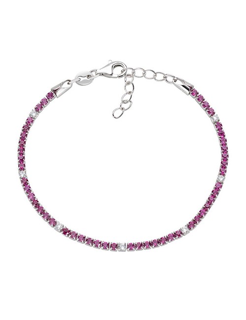 Brazalete Circo.  Rojo Plata Rodio