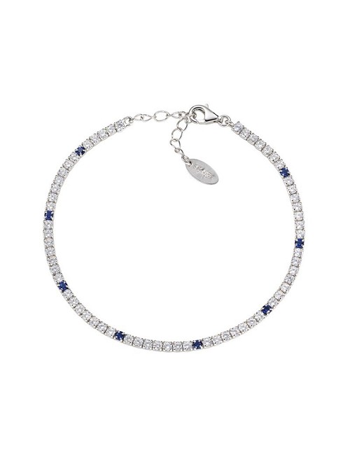 Brazalete Circo. Azul y Blanco Plata