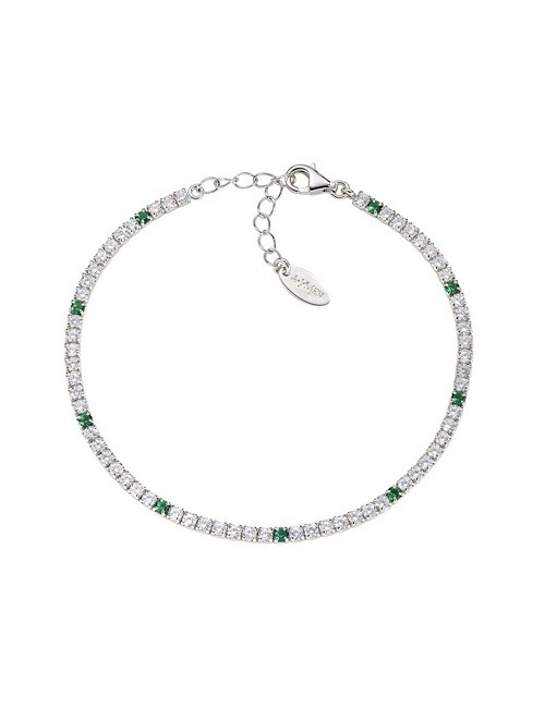 Brazalete Circo Verde y Blanco Plata